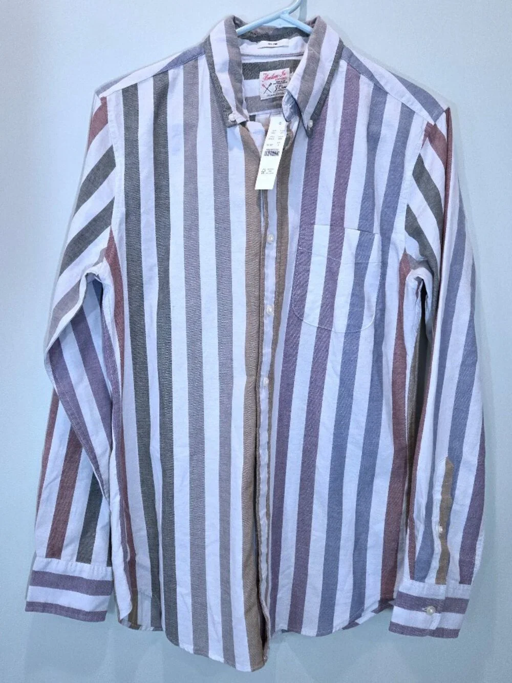 NWT J. Crew Broken-In Oxford Striped Slim Fit Shirt Size S